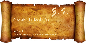 Zozuk István névjegykártya